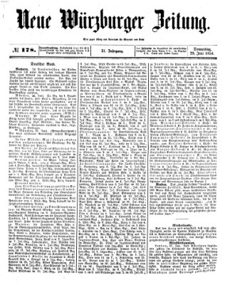 Neue Würzburger Zeitung Donnerstag 29. Juni 1854