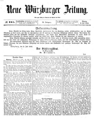 Neue Würzburger Zeitung Montag 3. Juli 1854