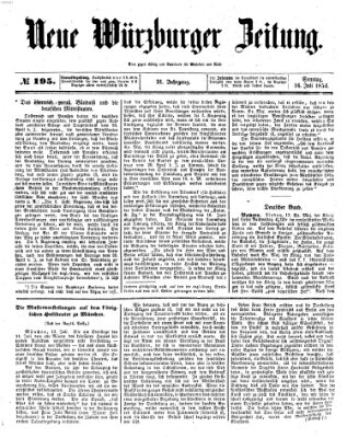 Neue Würzburger Zeitung Sonntag 16. Juli 1854