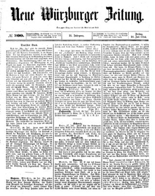 Neue Würzburger Zeitung Freitag 21. Juli 1854