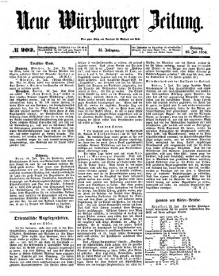 Neue Würzburger Zeitung Sonntag 23. Juli 1854