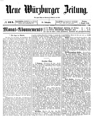 Neue Würzburger Zeitung Dienstag 1. August 1854