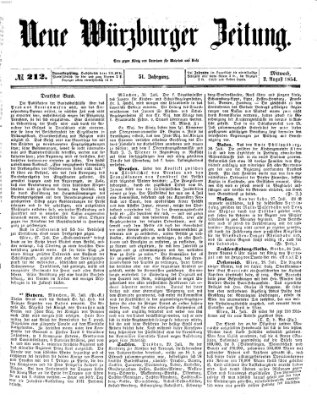 Neue Würzburger Zeitung Mittwoch 2. August 1854