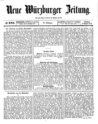 Neue Würzburger Zeitung Sonntag 6. August 1854