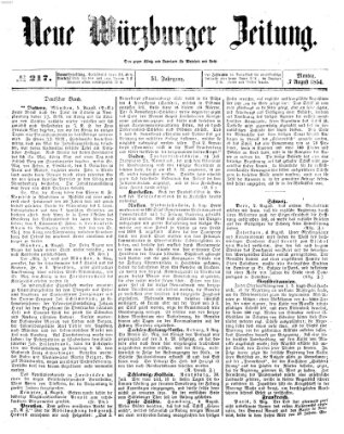 Neue Würzburger Zeitung Montag 7. August 1854