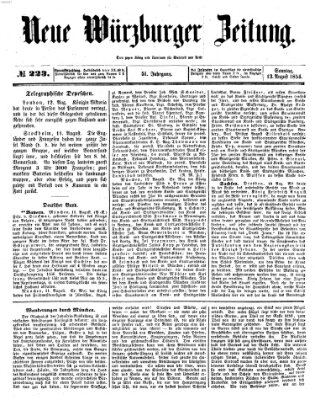 Neue Würzburger Zeitung Sonntag 13. August 1854