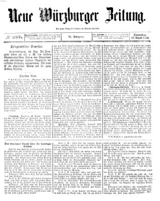 Neue Würzburger Zeitung Donnerstag 17. August 1854