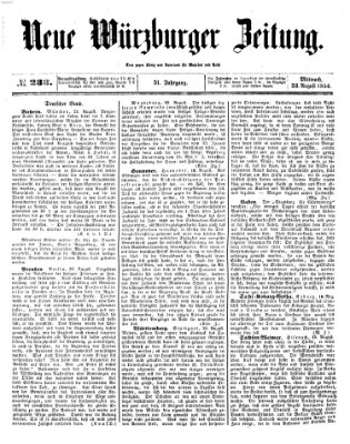 Neue Würzburger Zeitung Mittwoch 23. August 1854