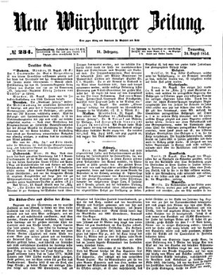 Neue Würzburger Zeitung Donnerstag 24. August 1854