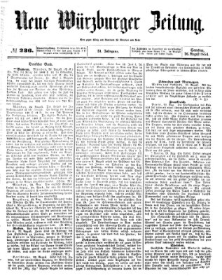 Neue Würzburger Zeitung Samstag 26. August 1854