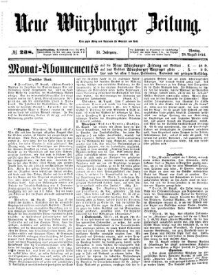 Neue Würzburger Zeitung Montag 28. August 1854