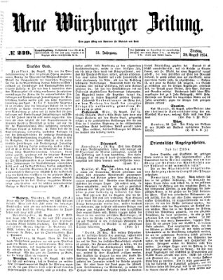 Neue Würzburger Zeitung Dienstag 29. August 1854