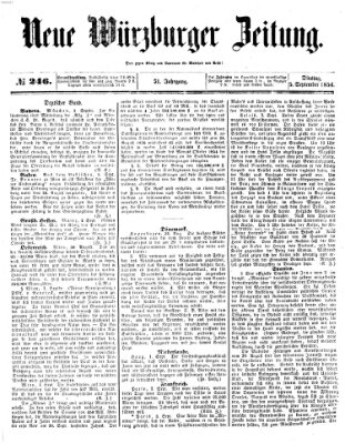 Neue Würzburger Zeitung Dienstag 5. September 1854