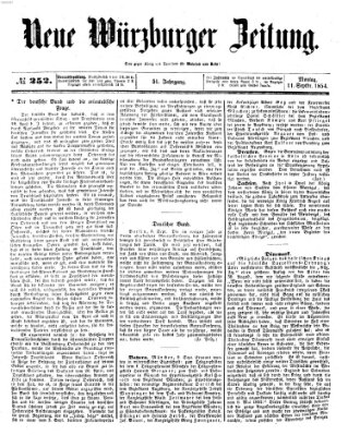 Neue Würzburger Zeitung Montag 11. September 1854