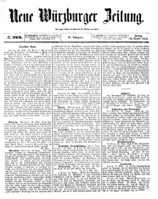 Neue Würzburger Zeitung Freitag 22. September 1854