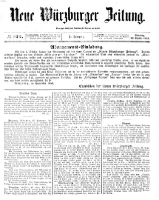 Neue Würzburger Zeitung Samstag 30. September 1854