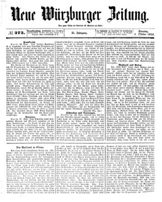 Neue Würzburger Zeitung Sonntag 1. Oktober 1854