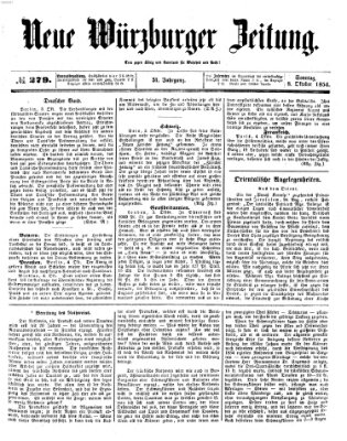 Neue Würzburger Zeitung Sonntag 8. Oktober 1854