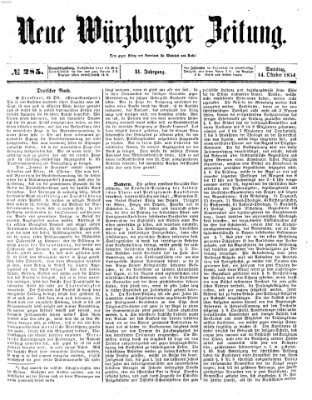 Neue Würzburger Zeitung Samstag 14. Oktober 1854