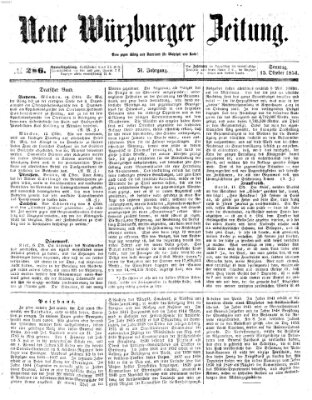 Neue Würzburger Zeitung Sonntag 15. Oktober 1854