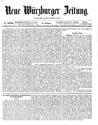 Neue Würzburger Zeitung Dienstag 17. Oktober 1854