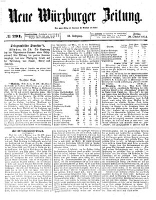 Neue Würzburger Zeitung Freitag 20. Oktober 1854