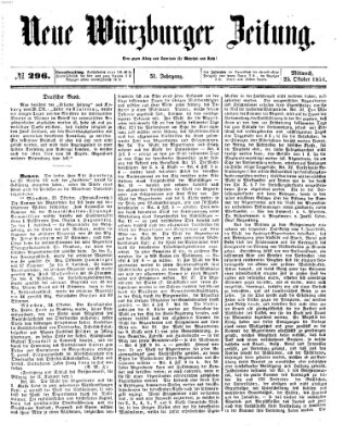 Neue Würzburger Zeitung Mittwoch 25. Oktober 1854