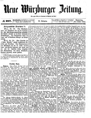 Neue Würzburger Zeitung Donnerstag 26. Oktober 1854