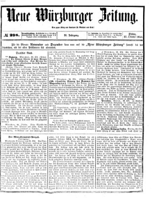 Neue Würzburger Zeitung Freitag 27. Oktober 1854