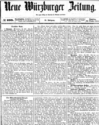 Neue Würzburger Zeitung Samstag 28. Oktober 1854