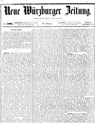 Neue Würzburger Zeitung Samstag 4. November 1854