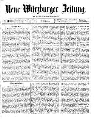 Neue Würzburger Zeitung Donnerstag 16. November 1854