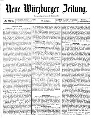 Neue Würzburger Zeitung Samstag 18. November 1854