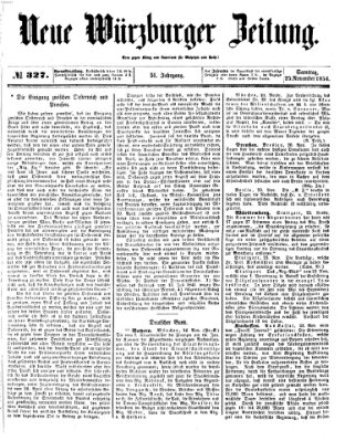 Neue Würzburger Zeitung Samstag 25. November 1854