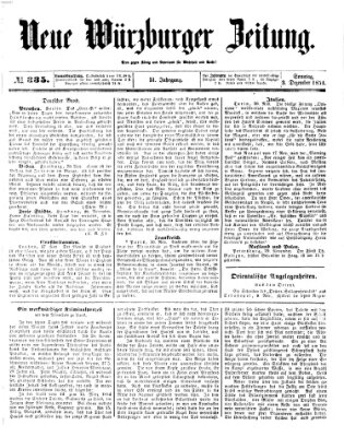 Neue Würzburger Zeitung Sonntag 3. Dezember 1854