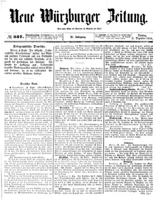 Neue Würzburger Zeitung Dienstag 5. Dezember 1854