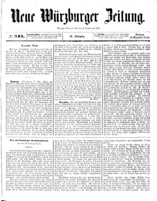 Neue Würzburger Zeitung Sonntag 10. Dezember 1854