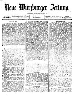 Neue Würzburger Zeitung Samstag 16. Dezember 1854