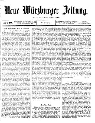 Neue Würzburger Zeitung Sonntag 17. Dezember 1854