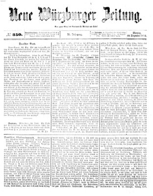 Neue Würzburger Zeitung Montag 18. Dezember 1854