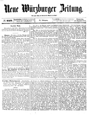 Neue Würzburger Zeitung Donnerstag 21. Dezember 1854