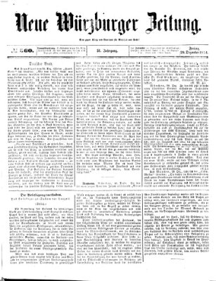 Neue Würzburger Zeitung Freitag 29. Dezember 1854