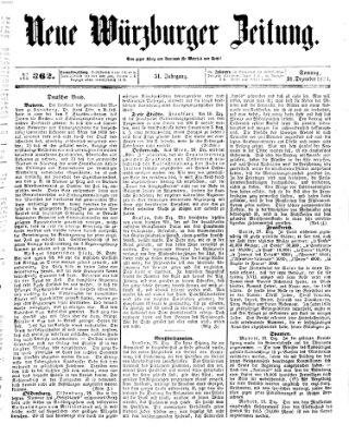 Neue Würzburger Zeitung Sonntag 31. Dezember 1854