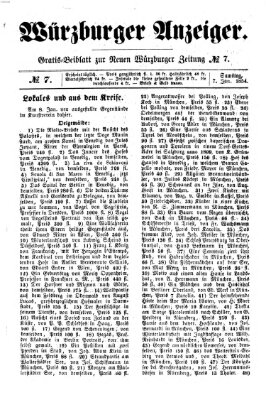 Würzburger Anzeiger (Neue Würzburger Zeitung) Samstag 7. Januar 1854