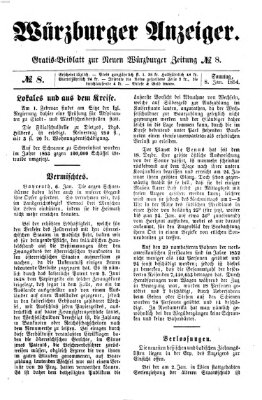 Würzburger Anzeiger (Neue Würzburger Zeitung) Sonntag 8. Januar 1854