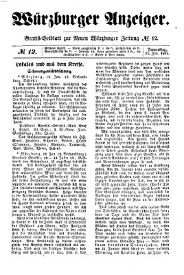 Würzburger Anzeiger (Neue Würzburger Zeitung) Donnerstag 12. Januar 1854