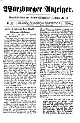 Würzburger Anzeiger (Neue Würzburger Zeitung) Freitag 13. Januar 1854