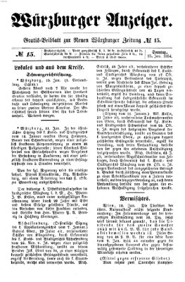 Würzburger Anzeiger (Neue Würzburger Zeitung) Sonntag 15. Januar 1854