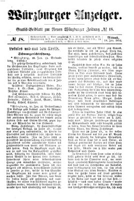 Würzburger Anzeiger (Neue Würzburger Zeitung) Mittwoch 18. Januar 1854