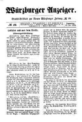 Würzburger Anzeiger (Neue Würzburger Zeitung) Donnerstag 19. Januar 1854